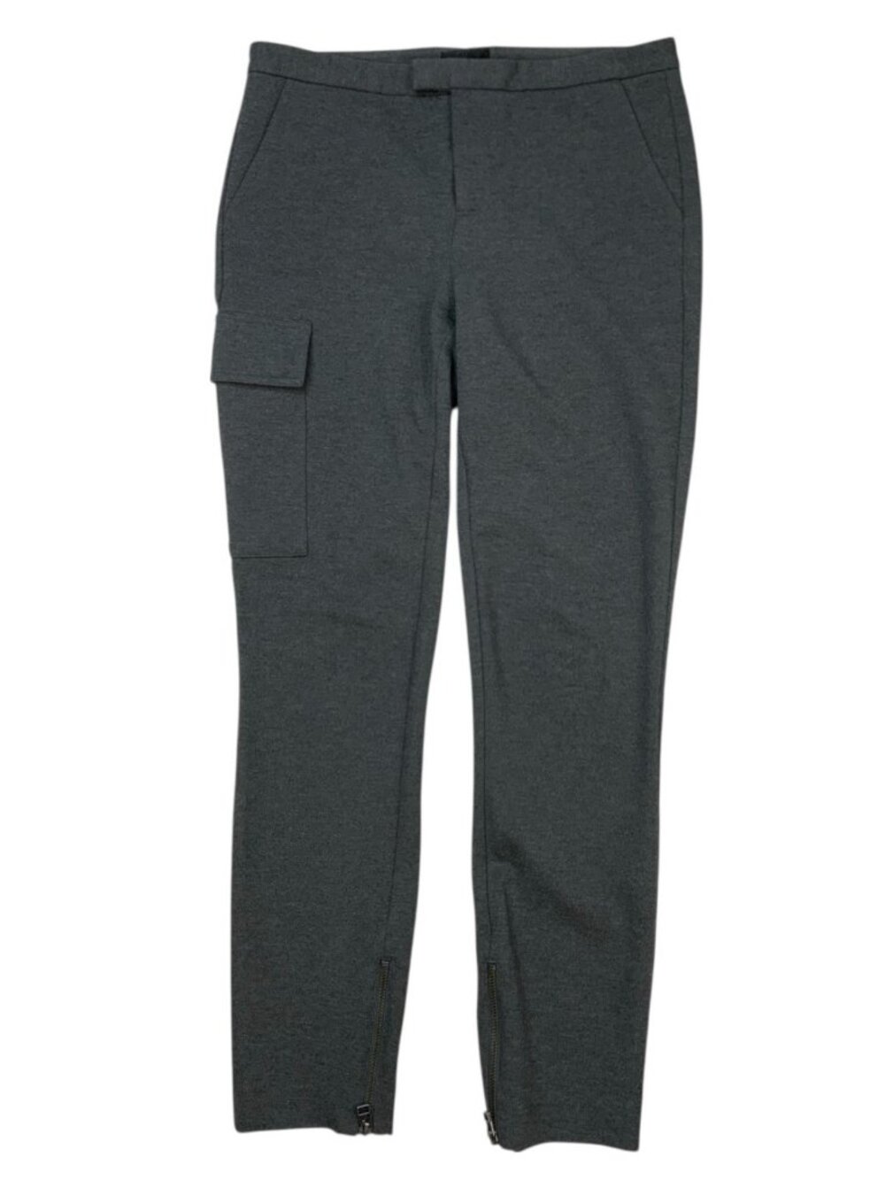 ATM Anthony Thomas Melillo Slim Stretch Cargo Ponte Pant 2 Charcoal Ankle Zip